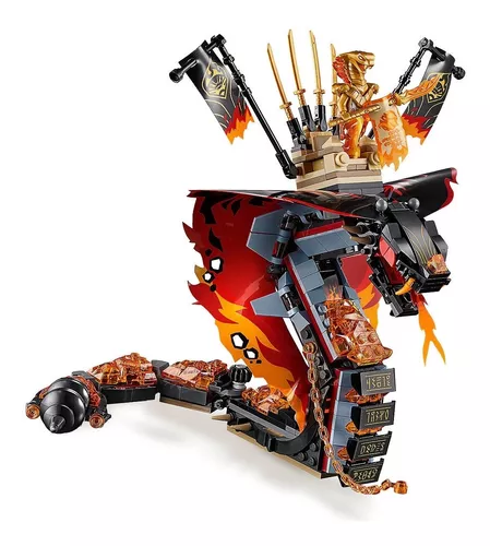 Lego Ninjago Serpente De Fogo Com 4 Figuras 463 Peças 70674