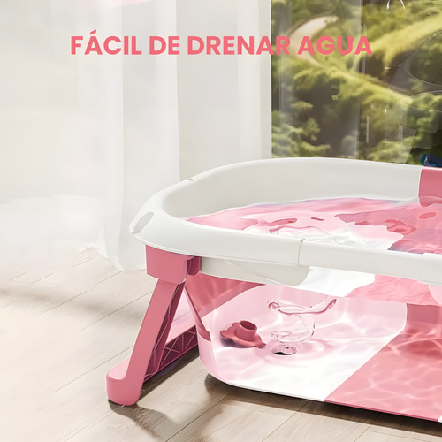 Bañera Portátil Para Bebés Con Sensor De Temperatura