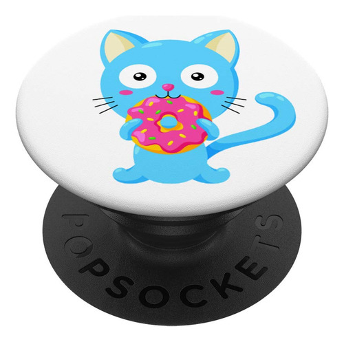 Lindo Gato Donut Divertido Kitty Popsockets Agarre Soporte