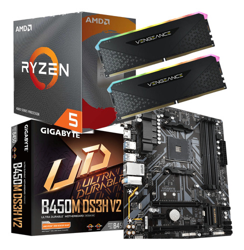 Combo Actualizacion Pc Amd 5600 + Mother + 16gb Rgb