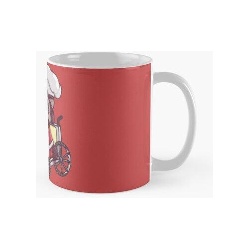 Taza Chef De Mapache De Silla De Ruedas Recocido Calidad Pre