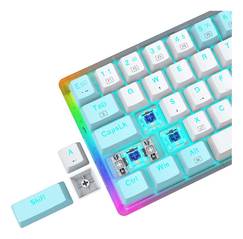 Teclado Mecánico Para Juegosal60%:yoosoz-11tconilumina.oixc1