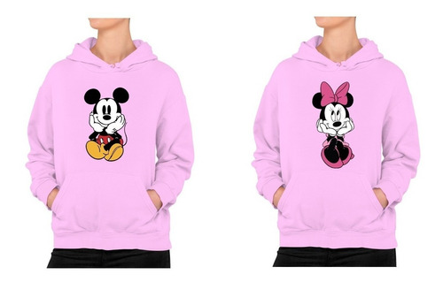 Poleron Enamorados Minnie Mickey Pareja Amor San Valentin Amistad Regalo Cuello Redondolos