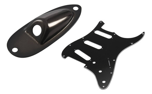 Jack Plate, Negro Para Stratocaster R