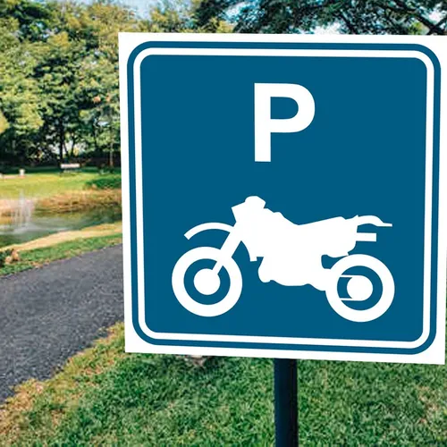 Aviso Parqueadero Para Motos Lona Sim06 Estacionamiento Dd8p
