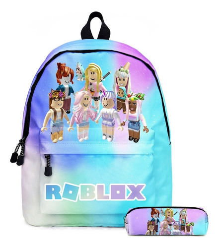 2 Unids/set Roblox Mochila Escolar For Estudiantes Bolsa De