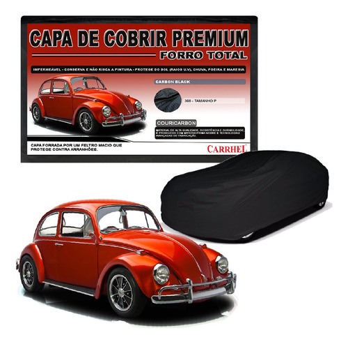 Capa Para Carro Couro Eco. Couricarbon Carrhel Forrada P