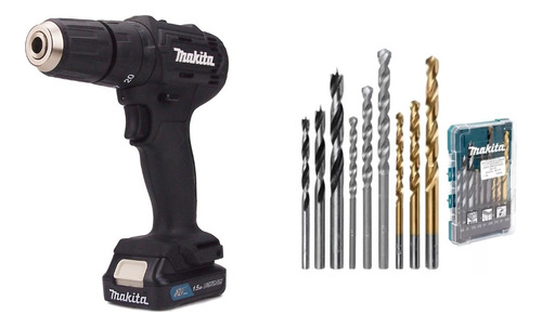 Taladro Rotomartillo 12v + Kit De Brocas Makita Hp333d