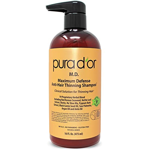 Pura Dor Md Anti-hair Delgado Shampoo W / 0.5% Carbón Y2wmd