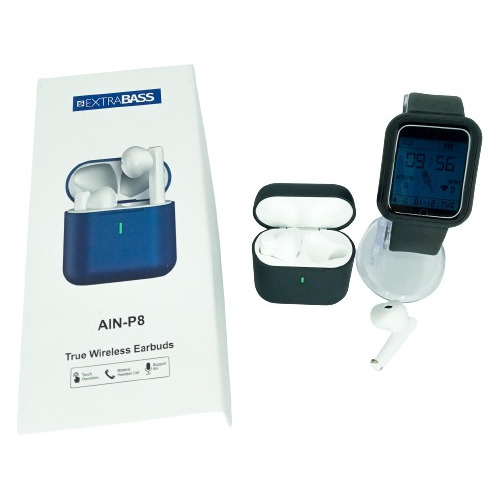 Smartwatch D20 Plus 1.3  Lcd 44mm Abs Silicona + Audifonos