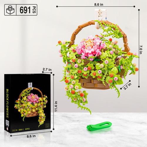 Juego De Construcción De Ramo De Flores Con Luz Led