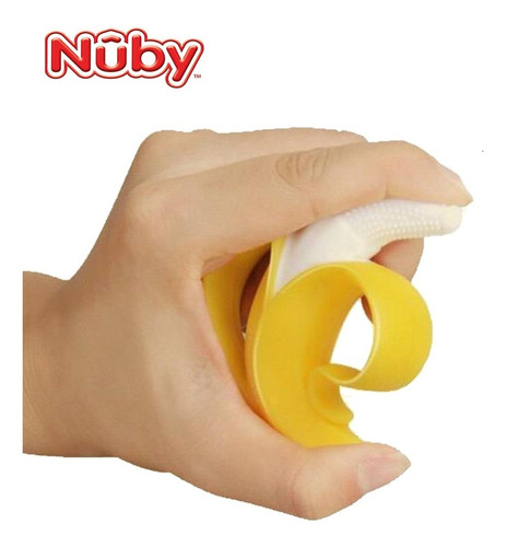Imagen 8 de 8 de Mordillo Nuby Banana 100% Silicona Bananita Planeta Juguete