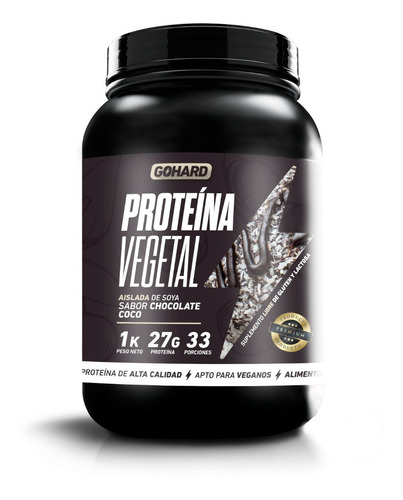 Proteína Vegetal - Chocolate Coco - 33 Servicios - Gohard