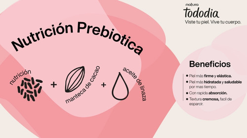 Crema Corporal 200ml Cacao Prebióticos Natura Tododía