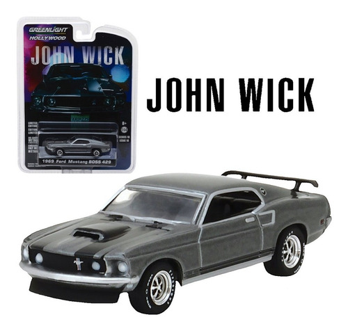 Greenlight John Wick 1969 Mustang Boss 429 Mide 7,5 Cm. 1:64