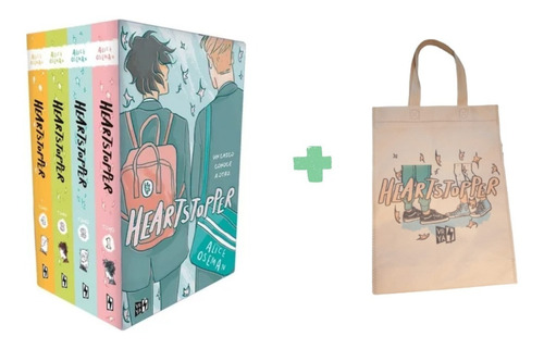 Box Heartstopper 4 Libros - Oseman - Estuche + Bolsa - V&r /