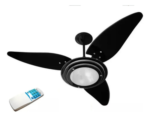 Ventilador De Teto Astro Led Black Lorensid Controle Remoto