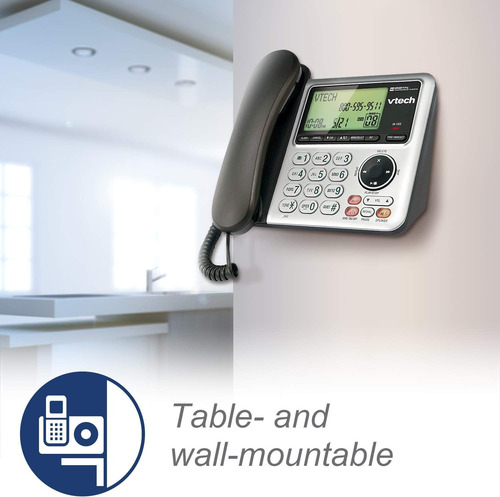 Teléfono Fijo Vtech Cs6649-2 Dect 6.0 Con 2 Auriculares