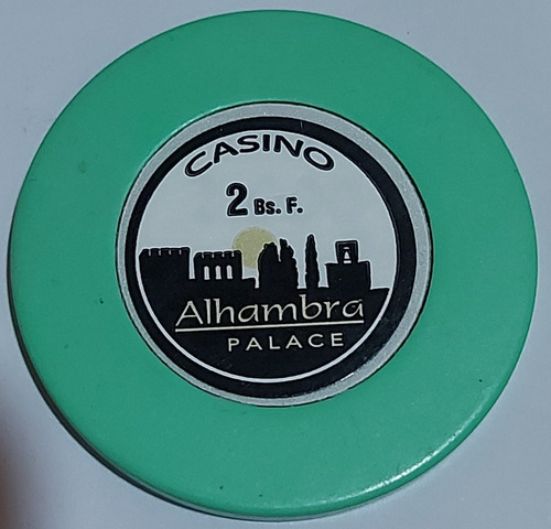 Ficha Usada En El Casino Alhambra Palace Valor 2 Bs.f.