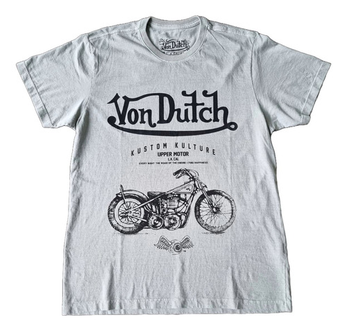 Camiseta Upper Motor Bege Von Dutch Original