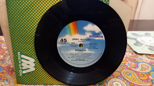 Jimmy Buffet Tragos A Bordo Vinilo Simple 1980 C/ Nuevo Nm