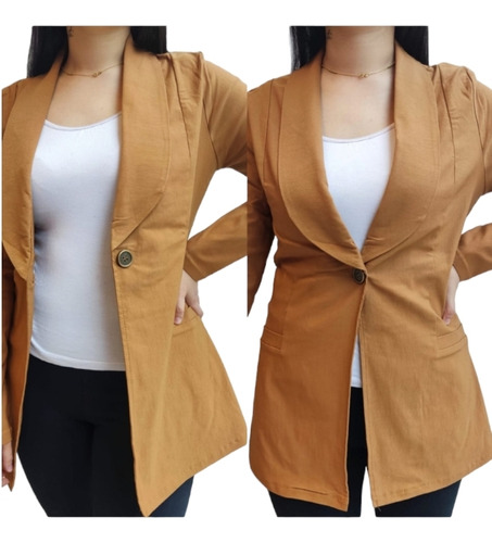 Blazer Largo 1 Al 9 Camel Bengalina