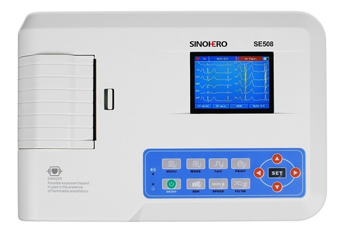 Electrocardiógrafo (ecg) 3 Canales, Sinohero, Modelo Se508