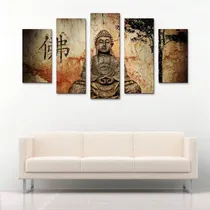 Comprar Cuadros Modernos Buda Vintage Zen Salas Yoga 150x80 5pzs