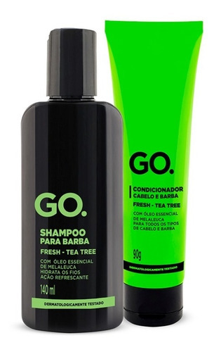  Kit Go Man Homem Tea Tree Shampoo 140ml Condicionador 90g