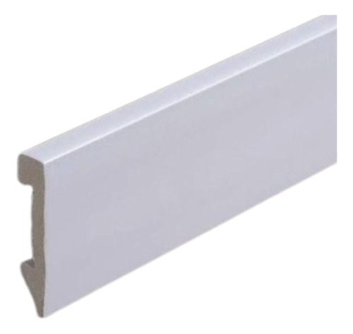 Zocalo Eps Pvc Blanco Recto 7cm Piso Humedad C/ Pasacable Mt