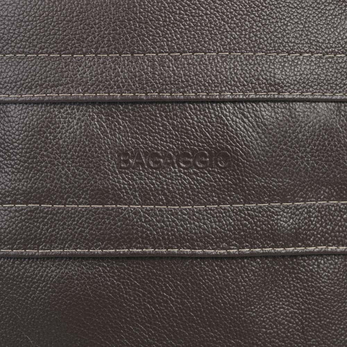 Mochila Masculina Executiva de Couro para Notebook Tradicional Marrom escuro
