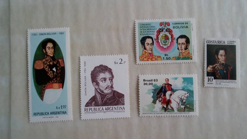 Estampillas Varias Bicentenario Simón Bolívar