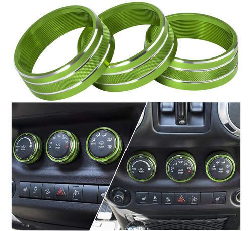 Danti 3 Pieza Cubierta Decorativa Para Boton Audio Aire Jeep