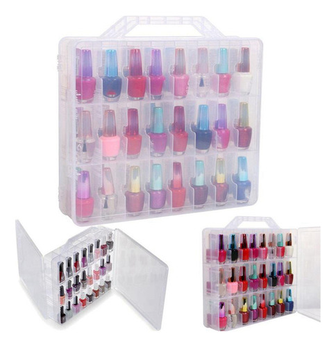Nuevo Organizador De Esmalte De Uñas Transparente Portátil