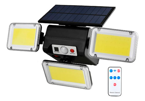 Lampara Solar Reflector Luz Led Sensor Jardin Exterior Pared