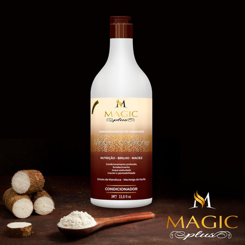 Magic Plus Mandioca Shampoo E Condicionador 1l E Mascara 1k