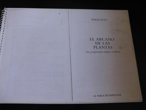 Mercurio Peruano: Material El Arcano D Plantas Paracelso L42