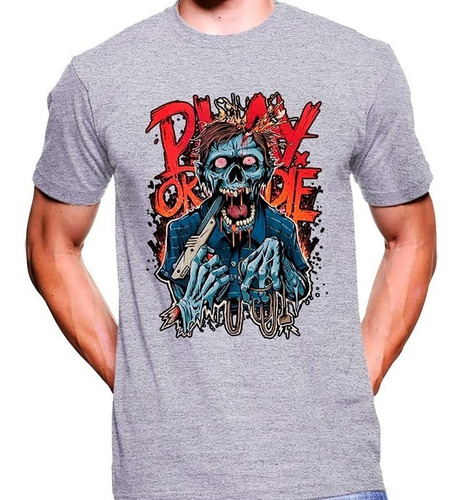 Camiseta Premium Dtg Videojuegos Estampada Play Or Die