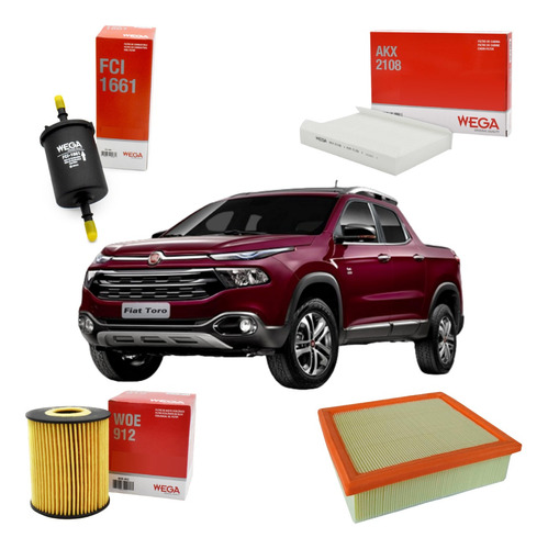 Kit Filtros Wega Fiat Toro Nafta/ Jeep Renegade - Gutti