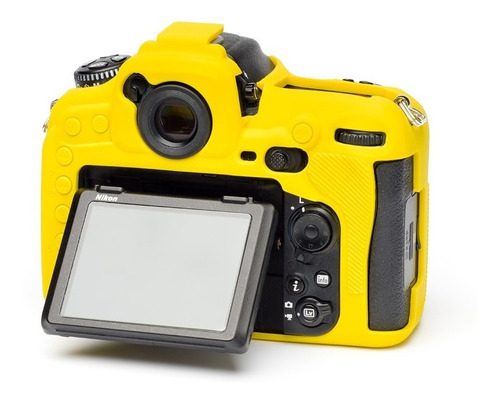 Carcasa Silicon Easycover Amarillo Nikon D500 + Mica Lcd