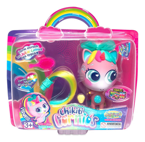 Imagen 2 de 6 de Muñeco Distroller Chikiticornio Pirueta Rosa