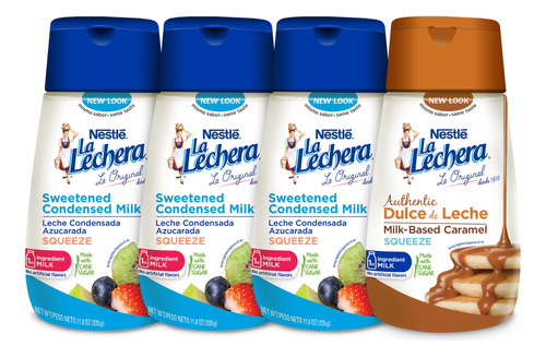 Nestle La Lechera Squeeze - Paquete Variado De Leche Condens
