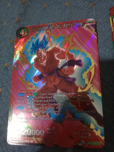 Ssb Kaio-ken Son Goku, Might's C Carta Dragon Ball Brillante