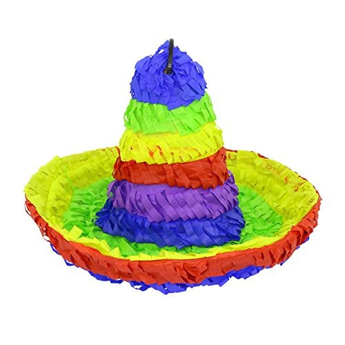 Lytio Piñata Arco Iris De Colores Mexicano Sombrero Sombrer