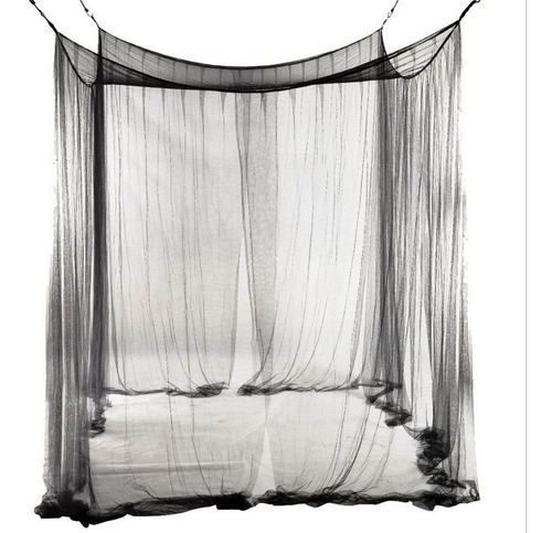 4 Post Bed Canopy Quatro Canto Mosquito Rede Preta