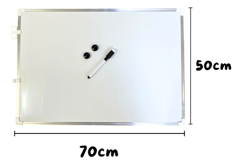 Quadro Branco Magnético 70x50 + Caneta/apagador + Imã