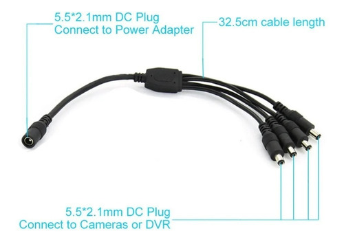 Cable 1 A 4 Para Camara Seguridad