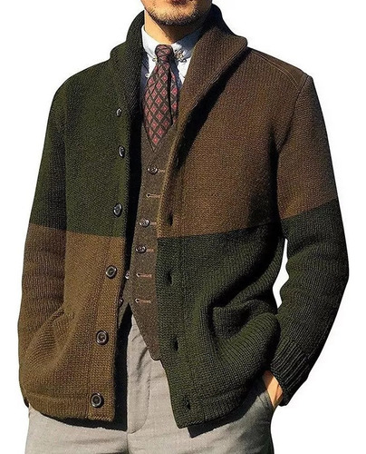 Chaquetas Casuales Con Botones De Suéter Para Hombre, Abrigo