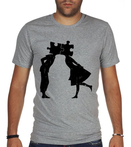 Remera De Hombre Pareja Piezza Art Union Negro Love