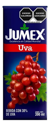 2 Pza Bebida Jumex Con Uva 200 Ml